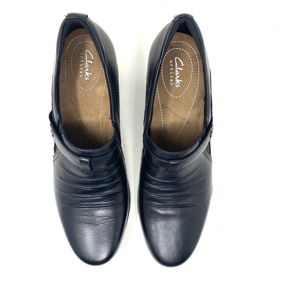 Clarks Rosalyn Nicole leather bootie black NARROW - Picture 5 of 10